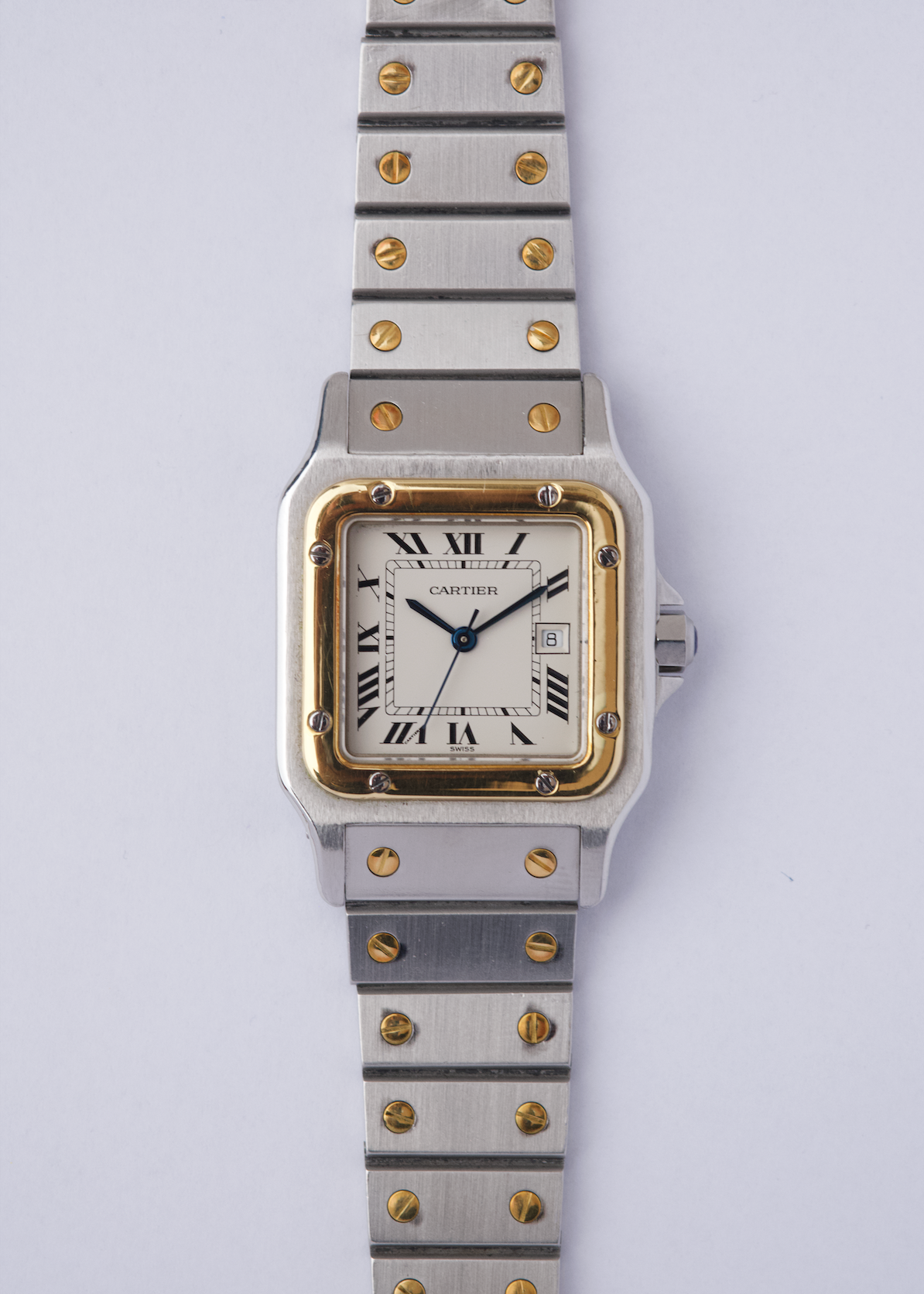 Cartier Santos Or Acier Carrée