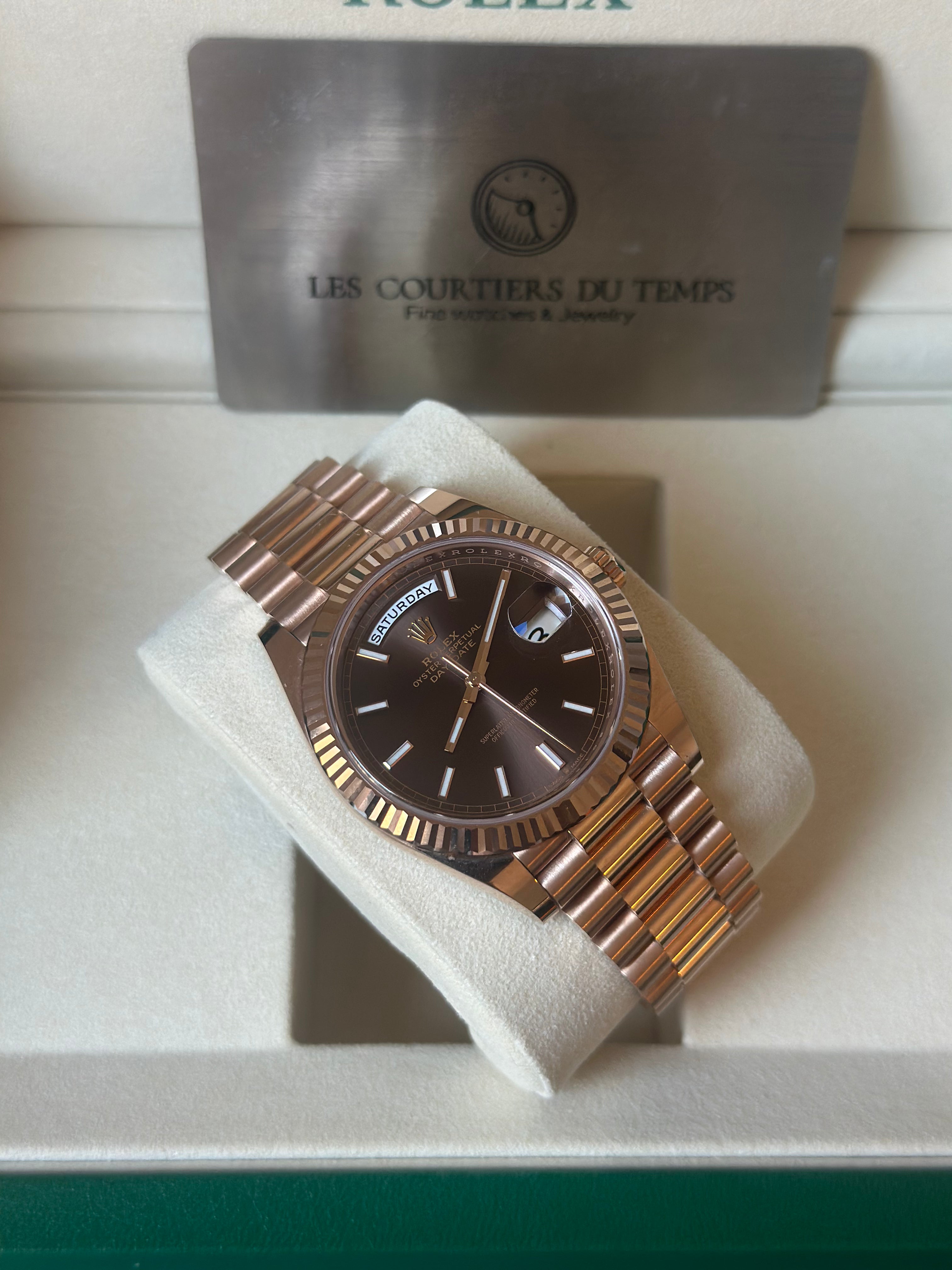 Rolex Daydate Or Rose Chocolat